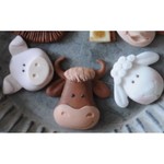 Molde De Silicone Fazendinha - Rosto Porco Vaca Ovelha