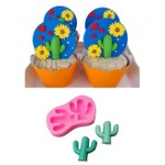 Molde de Silicone Cactos 2 Cav