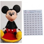 Olhos Comestiveis 0083Com PP Mickey 70 Pares