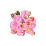 Molde de Silicone Jardim Encantado - Flores Folhas e Fada