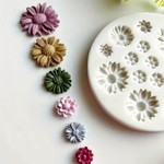 Molde de Silicone Mini Flores Margaridas 13 Cav