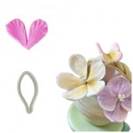 Kit Molde de Silicone Pétalas de Flores + Cortador 4,5cm