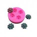 Molde de Silicone Flores 4 Cav