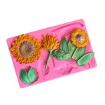 Molde de Silicone Flores de Girassol Para Montar