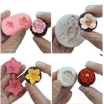 Kit Moldes de Silicone Mini Flores 4 Modelos Mod 5