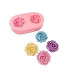 Molde de Silicone 2 Mini Flores Rosas Mod 3