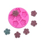 Molde de Silicone Mini Flores 6 Cav