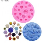 Molde de Silicone 19 Mini Flores