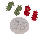 Molde de Silicone Flores - Mini Flor Poinsética Natal