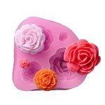 Molde de Silicone Flores - 4 Mini Rosas #1