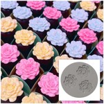 Molde de Silicone 3 Flores 3cm