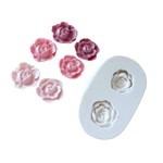 Molde de Silicone 2 Mini Flores Rosas