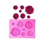 Molde de Silicone Flores - Mini Rosas 7 Modelos