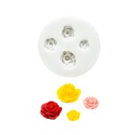 Molde de Silicone 4 Rosas para Decorar