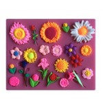 Molde De Silicone Para Confeitar Modelo Flores Diversas