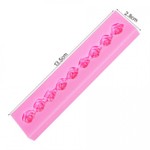 Molde de silicone acabamento flor rosa para bolos, doces