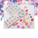 Kit 3 Moldes de Silicone Flores Diversas