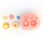 Molde de Silicone Flores Diversas 5 Modelos