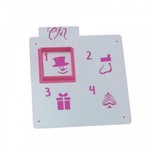 Kit Stencil Calendario de Natal + Cortador 8 Pçs DN95