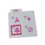 Kit Stencil Calendario de Natal + Cortador 8 Pçs DN95