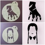 Kit Stencil Wandinha Addams 2 Uni