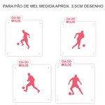 Kit 4 Mini Stencil Jogadores de Futebol