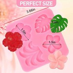 Molde de Silicone Folhas Tropicais 4 Cav