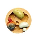 Molde de Silicone Legumes - Cebola, Batata, Cogumelo