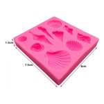 Molde De Silicone Para Confeitar Modelo Conchas Fundo Do Mar