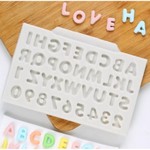 Molde de Silicone Mini Alfabeto Com Letras e Numeros