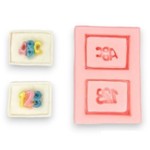 Molde de Silicone Moldura ABC e 123 Para Decorar