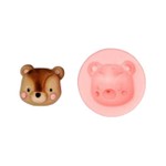 Molde de Silicone Urso Fofinho Rosto Ursinho