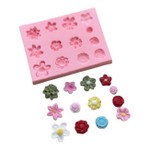 Molde de Silicone Diversas Flores Para Decorar