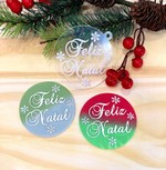 Marcador Placa de Acrílico para Decorar Natal