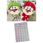 Apliques Papel de Arroz - Logos Mario e Luigi 54 Un