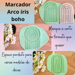 Marcador Arco Iris Boho 7cm