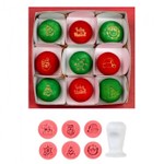 Kit Carimbos Marcadores Natal Iluminado 7 Pçs