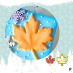 Cortador Folha Frozen Outono Canada 3,5cm