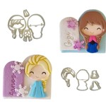 Kit Cortadores da Frozen - Ana e Elsa Baby 6cm