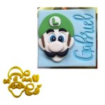 Cortador Mario Bros - Rosto Luigi 5,5cm