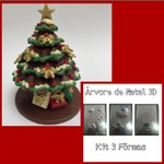 Forma Arvore de Natal 3D Para Decorar 3 Partes