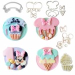 Kit Cortadores Minnie Confeitaria 5 Un