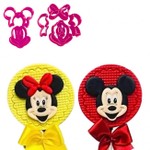 Kit Cortadores Rosto Mickey e Minnie 5,5,cm