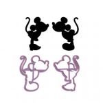 Cortador Silhueta Mickey e Minnie Beijo 5cm