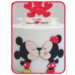 Cortador Mickey e Minnie Casal Beijo 10cm