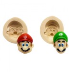 Kit Moldes de Silicone Rosto do Mario e Luigi