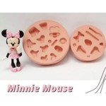 Kit Moldes de Silicone Turma do Mickey 7 Pçs