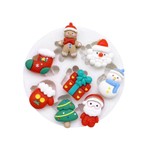 Molde de Silicone Apliques de Natal 8 Cav