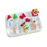 Molde de Silicone Apliques de Natal 17 Cav