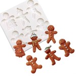 Molde de Silicone Bonecos Ginger / Gengibre de Natal